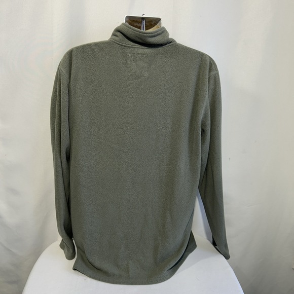 FREE FLY~ Gray Fleece Pullover Performance Bamboo Sweatshirt Snap Mock Neck~ XL - Picture 4 of 10